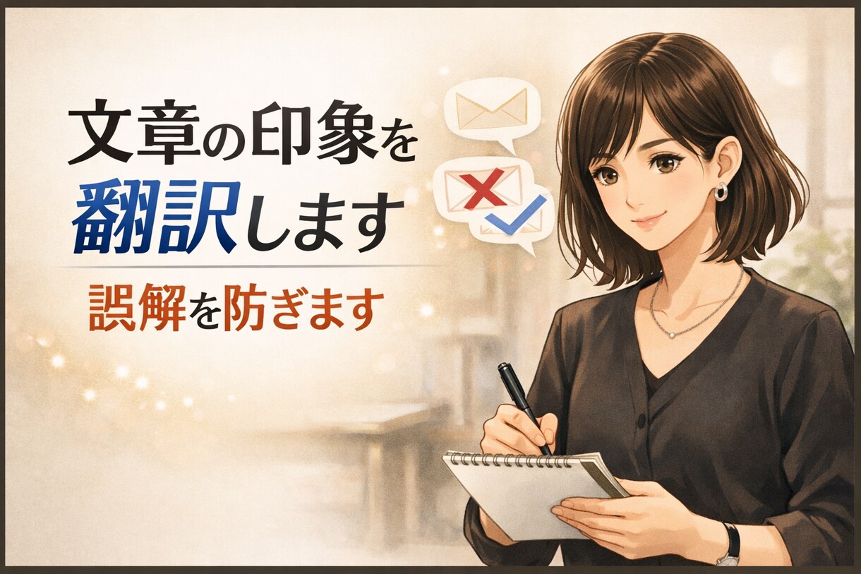 文章の印象を翻訳します｜誤解を防ぎます やさしく印象を言語化し、気持ちが軽くなるサポート イメージ1
