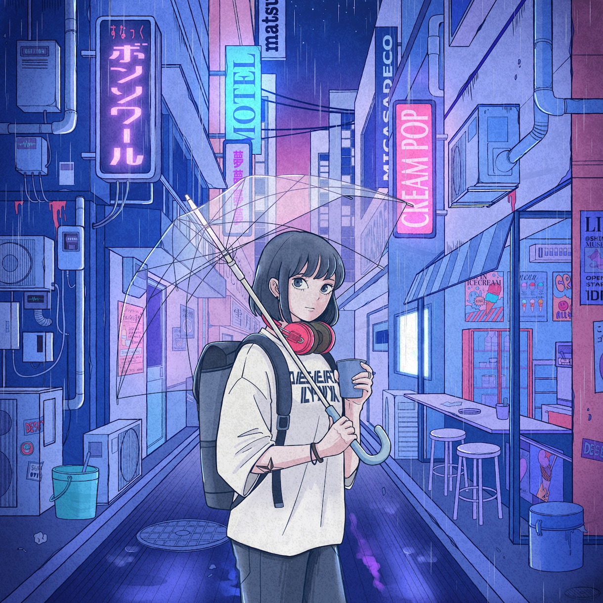 背景も主役の空気感のあるイラストを作成します 1枚でストーリーの見えるイラスト！音楽関連でも提供実績豊富！ イメージ1