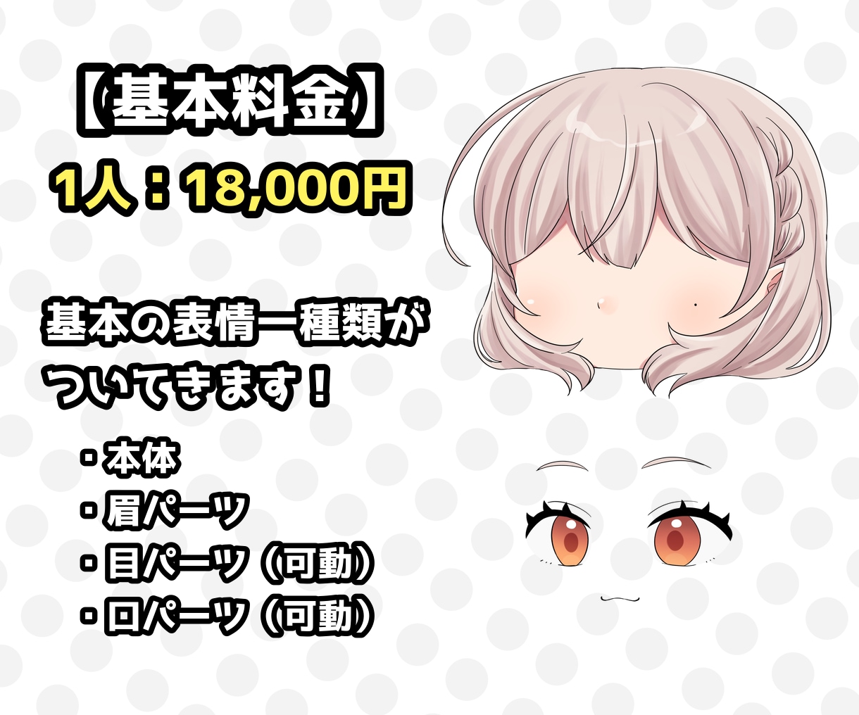 ゆっくり動画用のオリジナル立ち絵作成いたします ゆっくりムービーメーカーで使用できるオリジナル立ち絵を作成 イメージ4