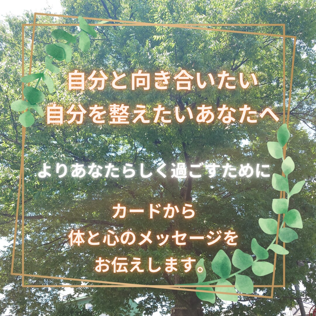 カードよりあなたの体と心のメッセージをお伝えします 【5/30まで】～自分と向き合いたい、自分を整えたいあなたへ イメージ1