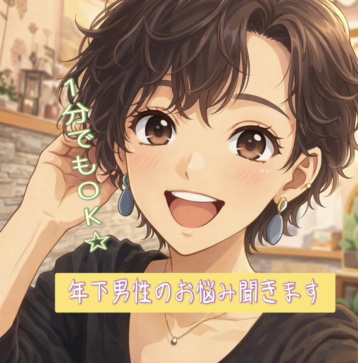 年下男性のお悩み、愚痴をお聞きします 関西弁の姉さんに愚痴聞いてもらお！ イメージ1