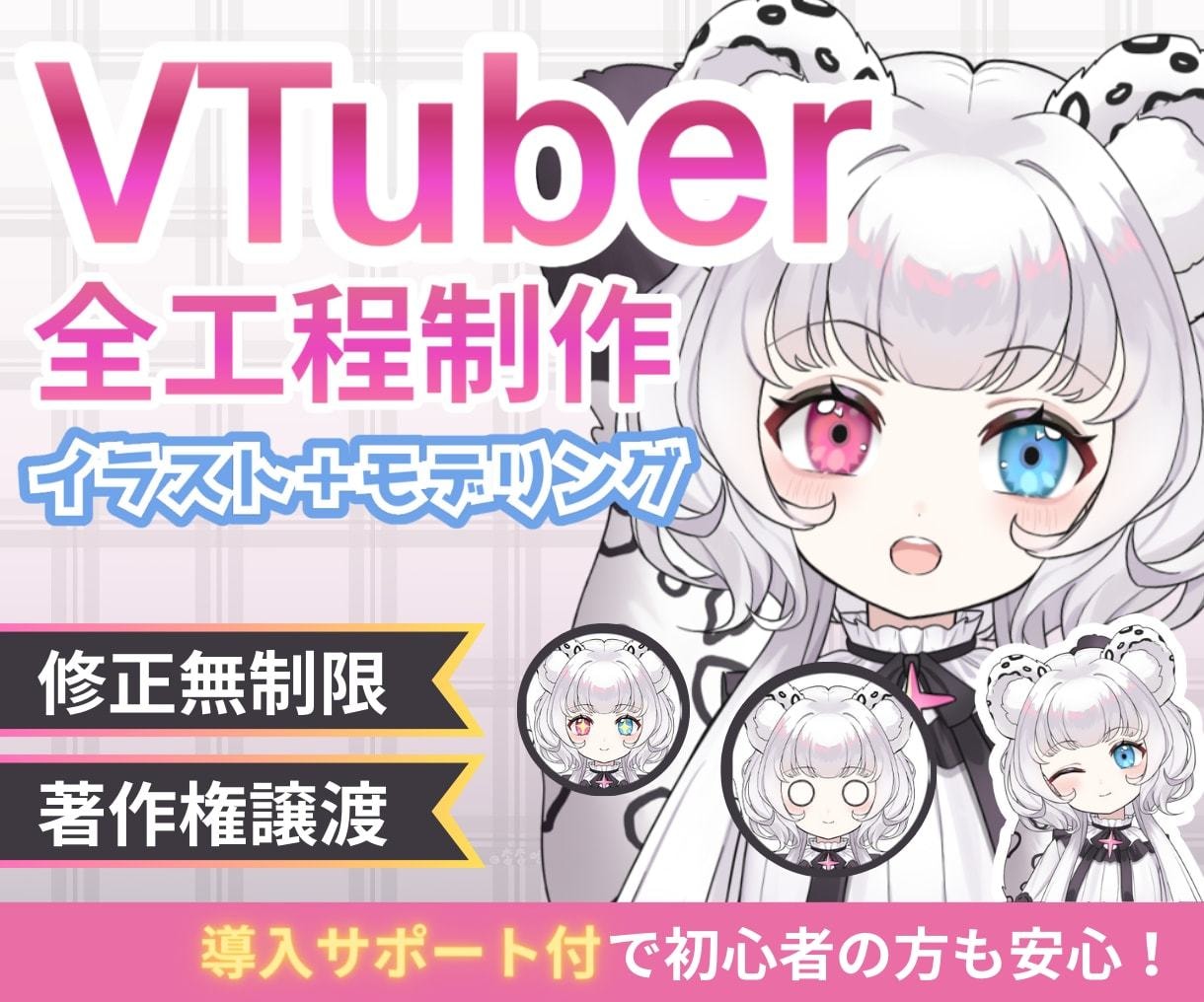 高品質！VTuberデビューを全力サポートします 【表情8個付き】企業実績も多数！著作権譲渡、修正無制限 イメージ1