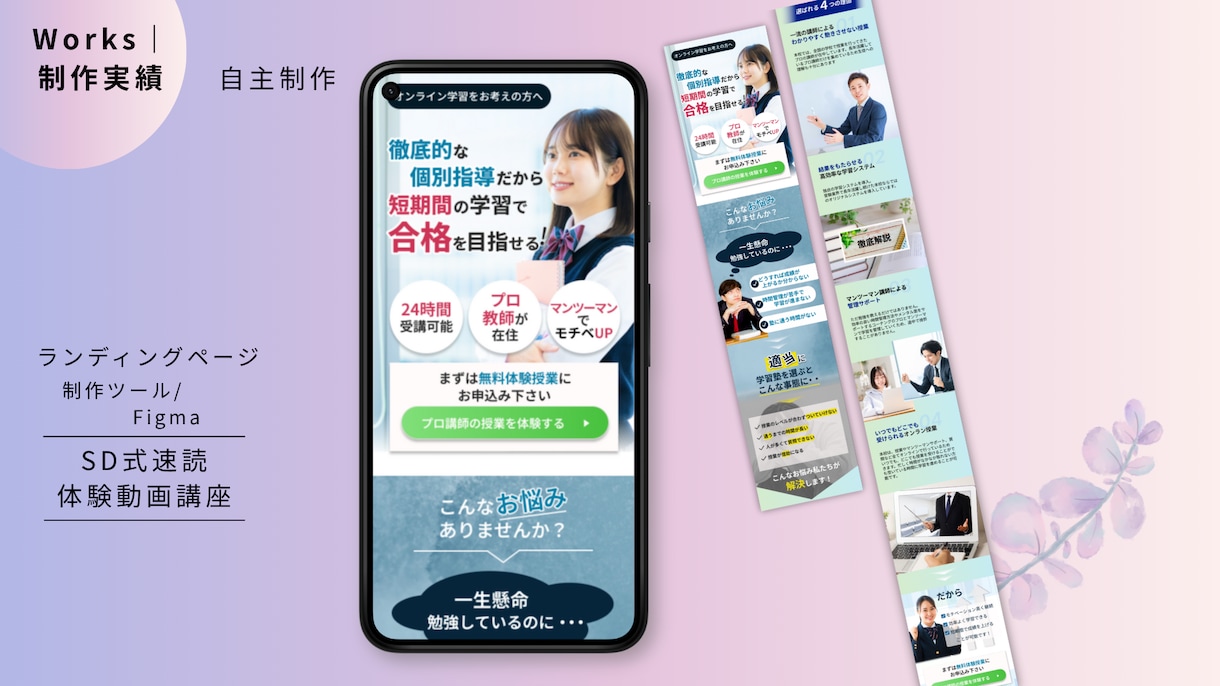 売上げや反応率アップにつながる、LP制作します 初めての方も安心!丁寧で低価格・高品質なWEB制作をします。 イメージ2