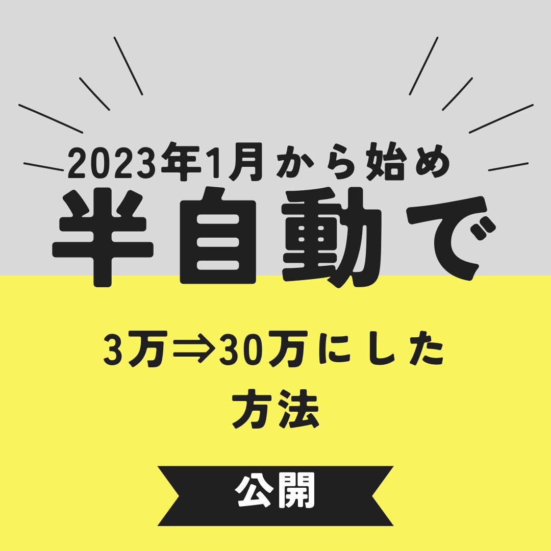 3万円を6日で30万円にした方法を暴露します 自動ツール使って、時間にゆとり イメージ1