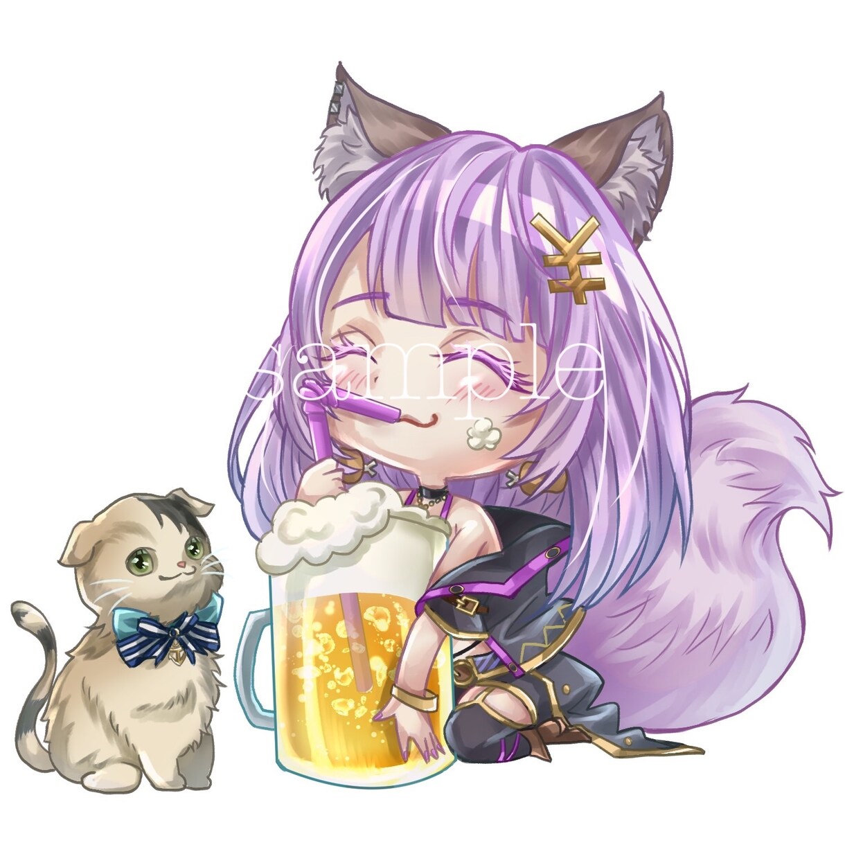とっても可愛いミニキャライラスト制作します キャラのSD化デザインやアイコン、立ち絵や1枚絵などに！ イメージ8