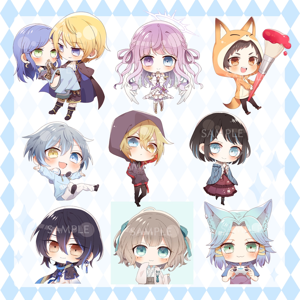 ちびキャライラストオーダー承ります 可愛くて綺麗なデフォルメイラスト描きます！ イメージ6