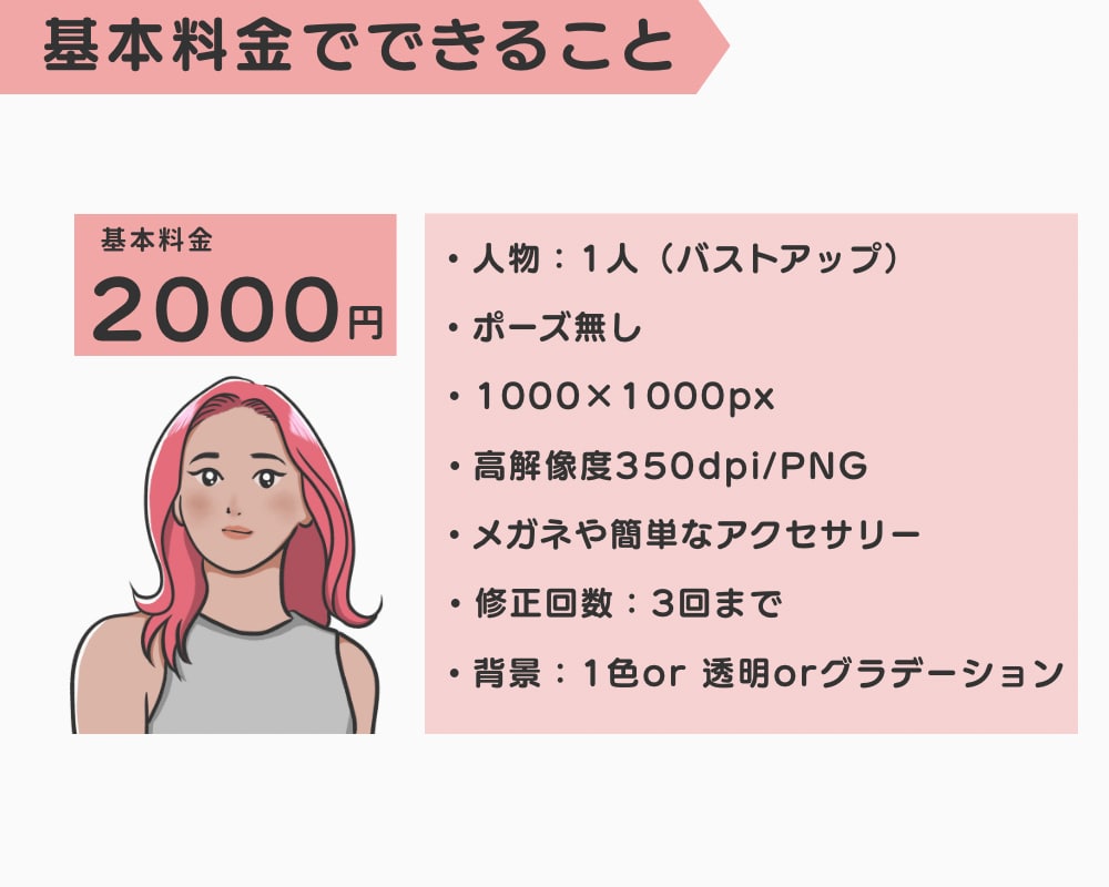 商用利用OK!POPで可愛いアイコン作成します POPな髪色で目を引く可愛いアイコン制作します♪ イメージ2