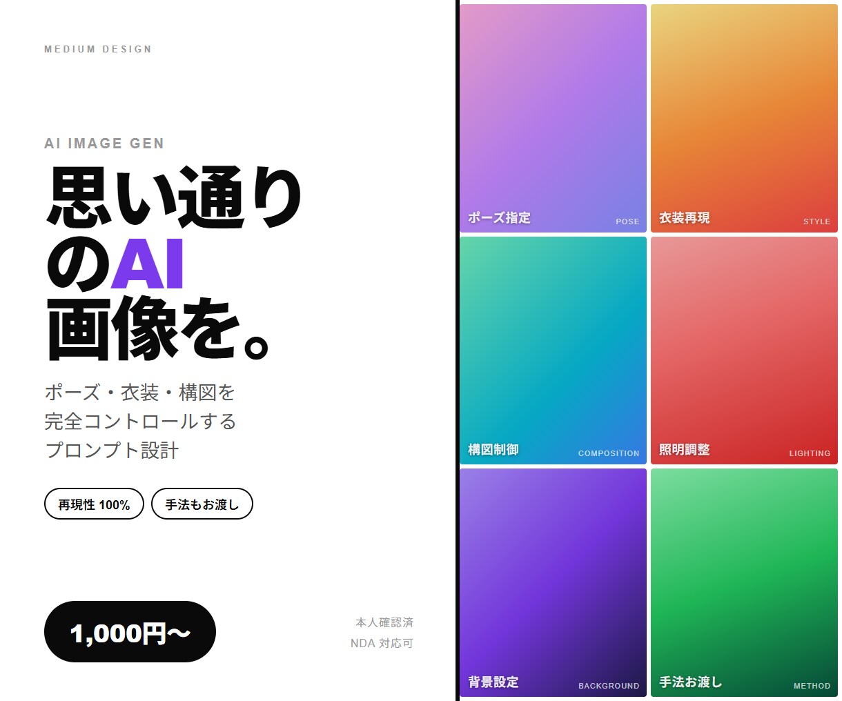 AI画像生成のプロンプト・手法お渡しします AIガチャを脱却するプロンプト・手法をお渡し イメージ1