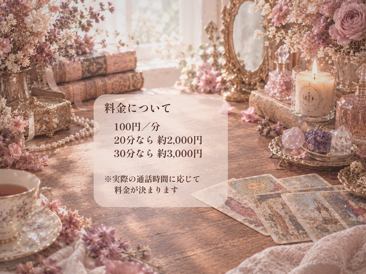 電話占い｜相手の気持ちをタロットで読み解きます 彼の気持ちと、あなたの本音を一緒に整理します イメージ9