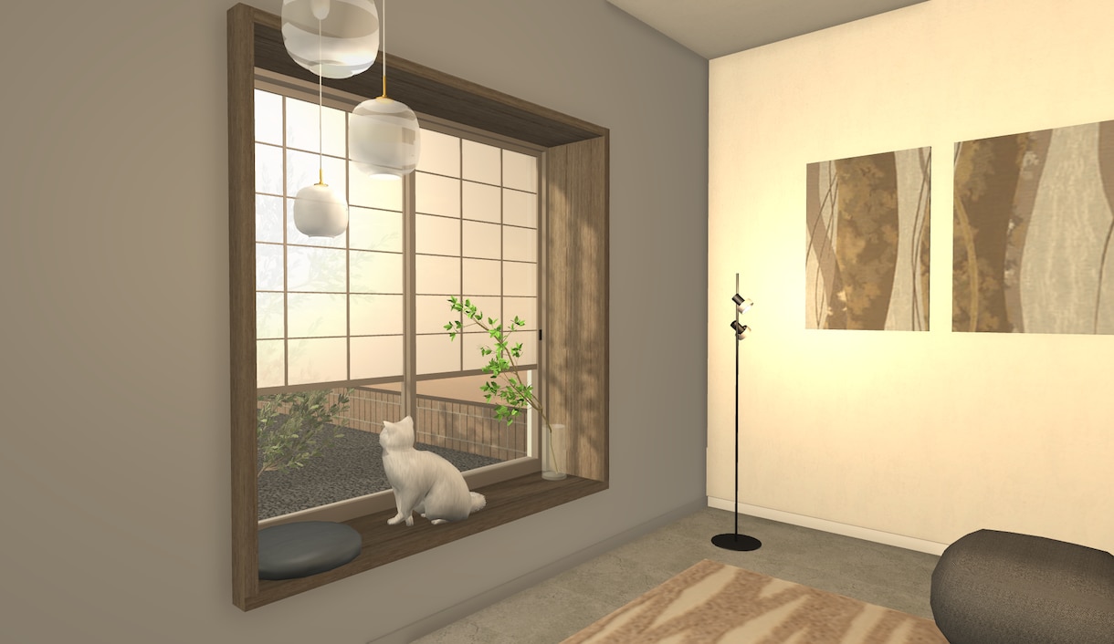 こだわる方向け内観パースを1cut作ります インテリアもエクステリアも細かい指示大歓迎！おまかせもOK！ イメージ1