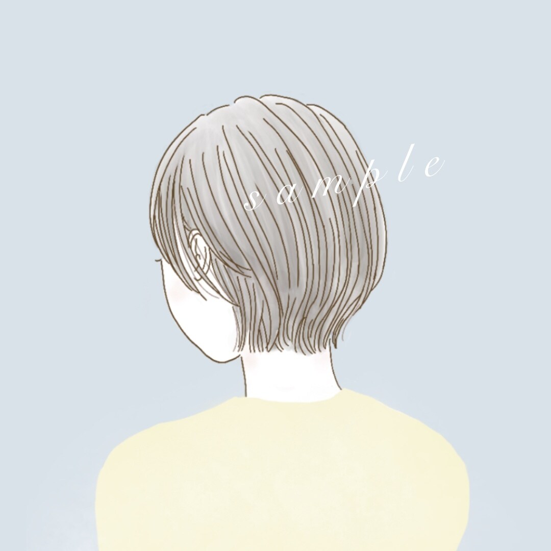 柔らかい雰囲気が伝わる後ろ姿のイラスト描きます SNSやブログのアイコン、吹き出しイラストなどにも♪ イメージ3