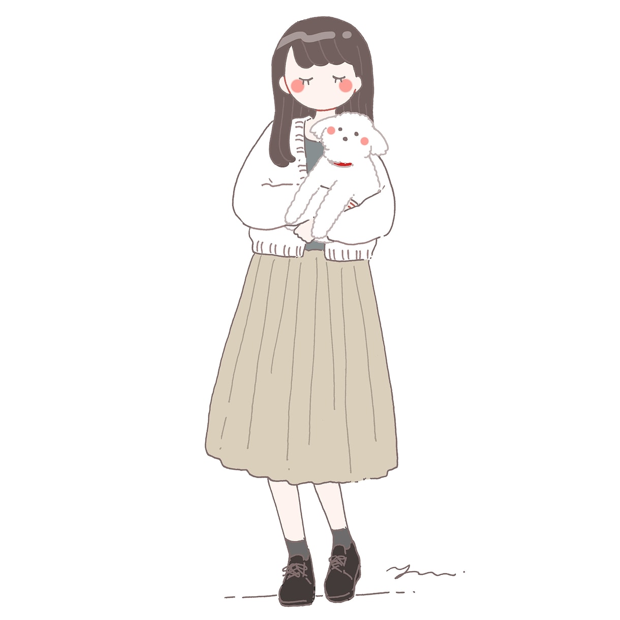 可愛くてオシャレなイラストをお届けします 似顔絵/コーデ/全身絵/カラー/雰囲気/シンプル/手描き イメージ5