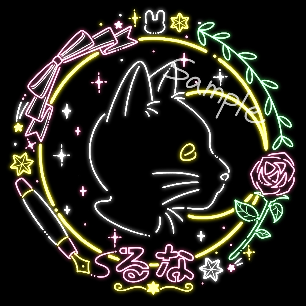 ネオン風のポップな横顔イラストお描きします あなたの「好き！」をギュッと詰め込んで魅力を発信しませんか？ イメージ8