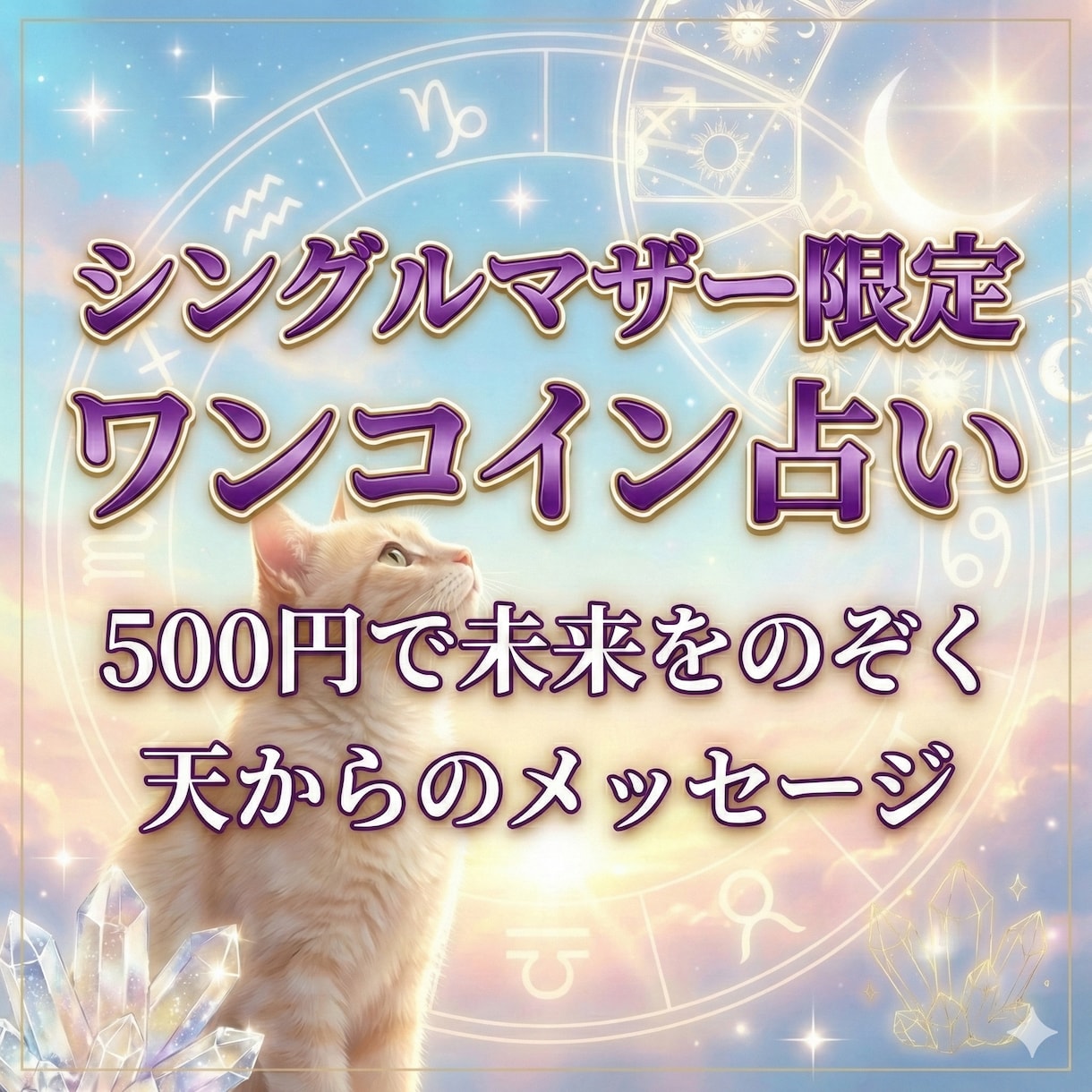 シンママの悩み限定！ワンコインで未来を占います 未来をのぞいてみませんか？天からのメッセージをお伝えします。 イメージ1