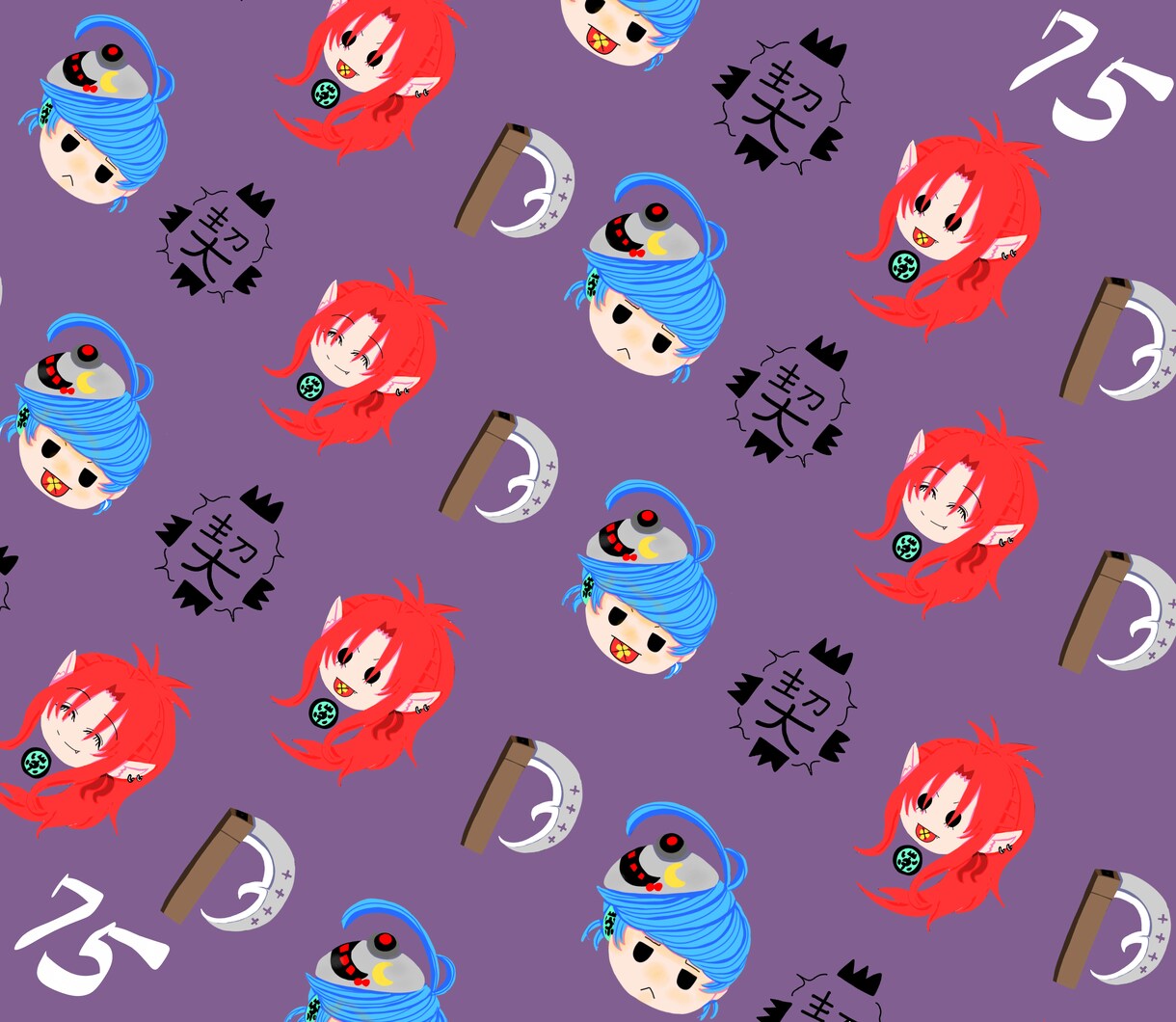アイコン.待ち受け＆ヘッダー2種セットお描きします SNSｱｲｺﾝ.待ち受け.ヘッダー等にどうぞ♪♪ イメージ4