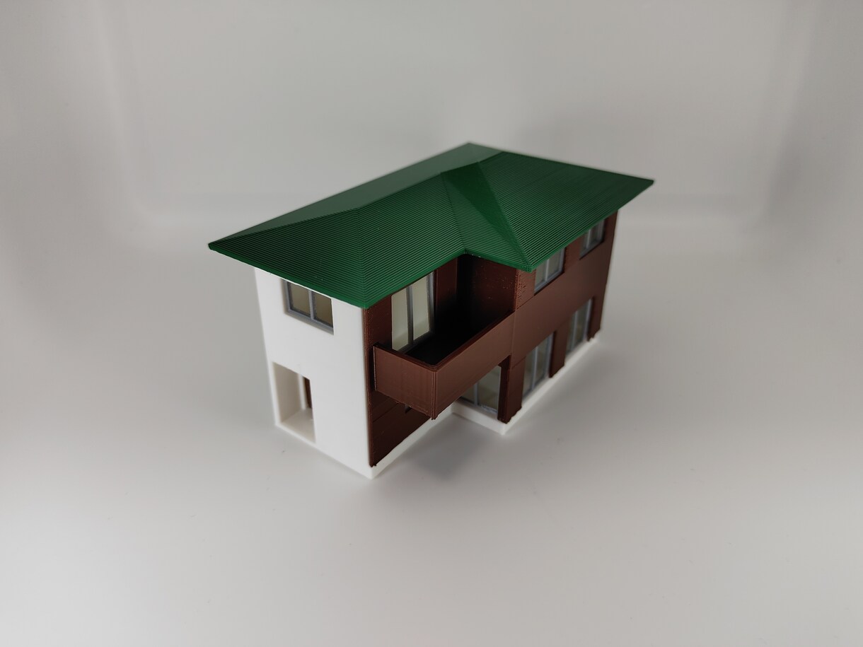 3Dプリンタで住宅のカラー外観建築模型を作成します 3Dプリンタならではのスピード感、仕上がりをお届けします イメージ1