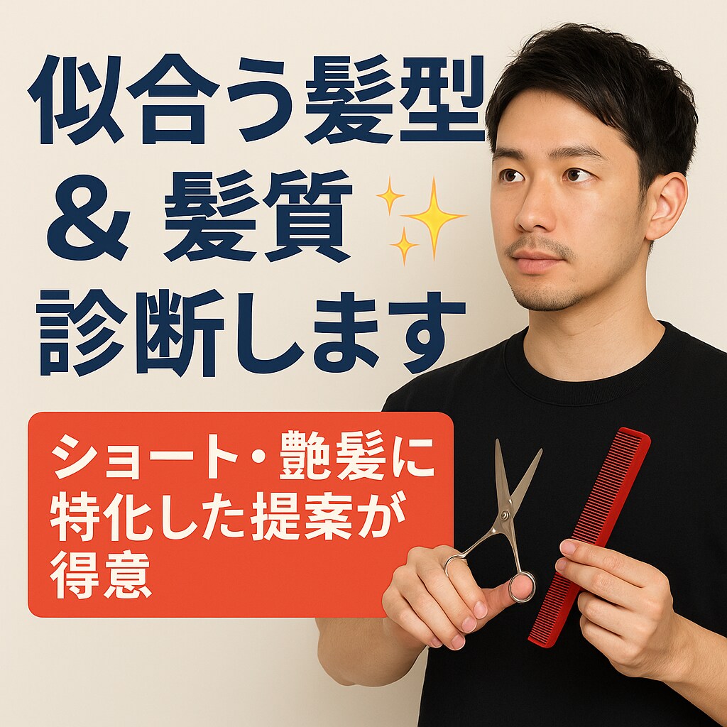 似合う髪型＆髪質診断します ショート・艶髪に特化した提案が得意 イメージ1