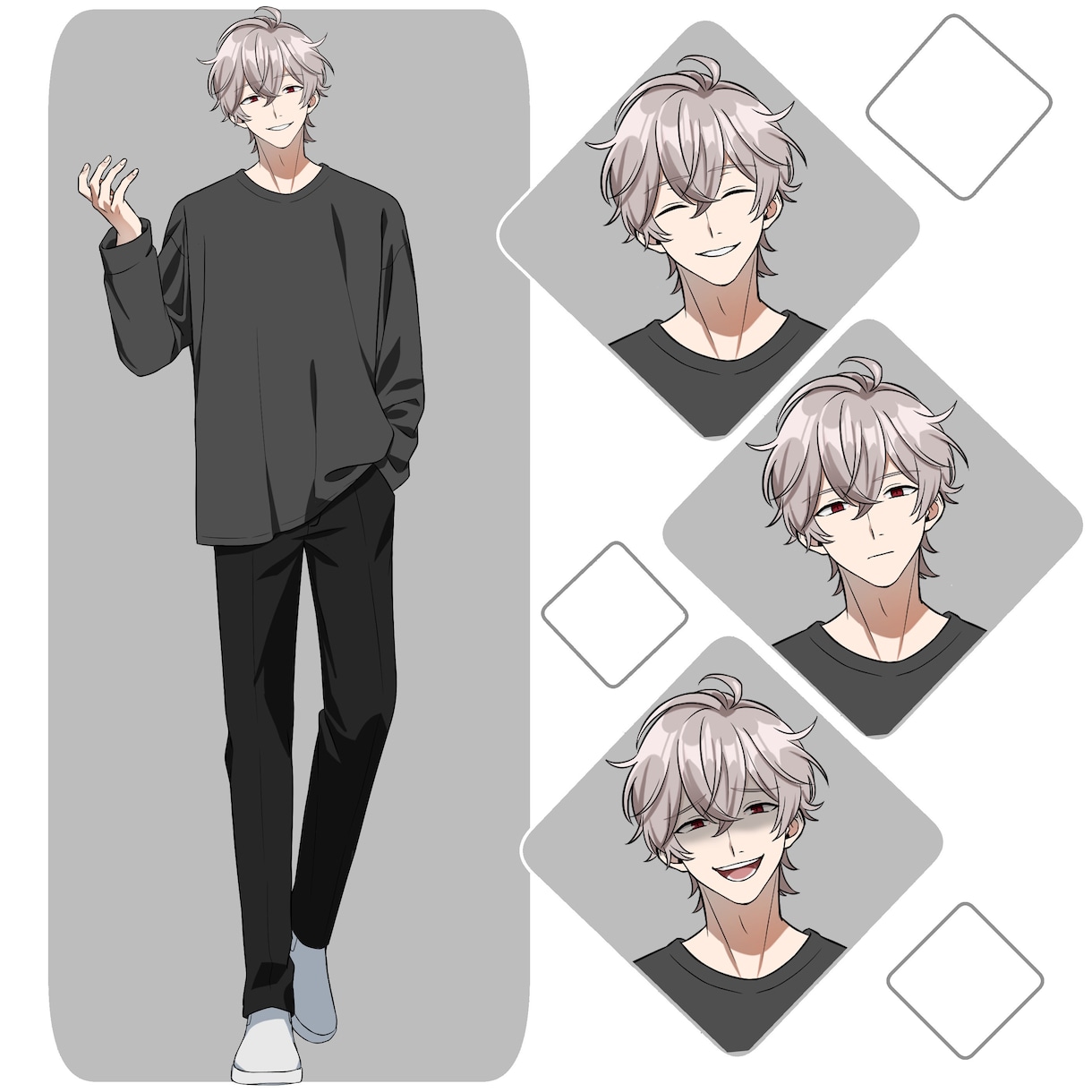 TRPG・ゲーム・動画用立ち絵制作致します 貴方のキャラクターをアニメのキャラクターのように表現致します イメージ3