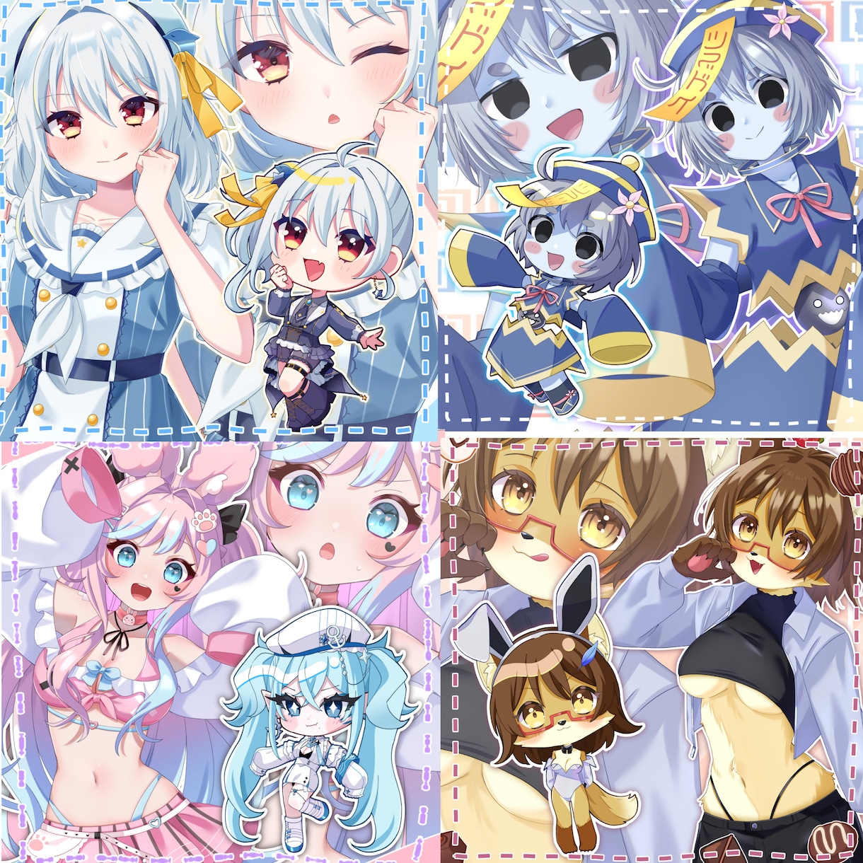 高品質！可愛く目を惹かれる様々なイラスト描きます 男性キャラも可能！Vtuberイラスト、キービジュ、一枚絵等 イメージ4
