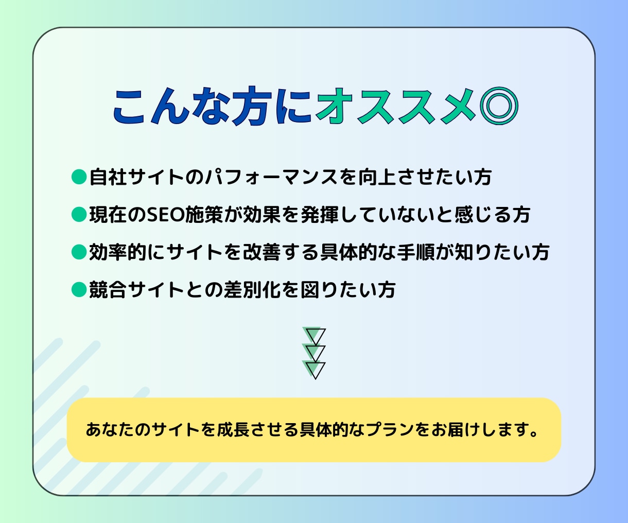 データ分析＆計画立案でSEOを改善します サイトの弱点を洗い出し、成果を引き出す計画を提案 イメージ2
