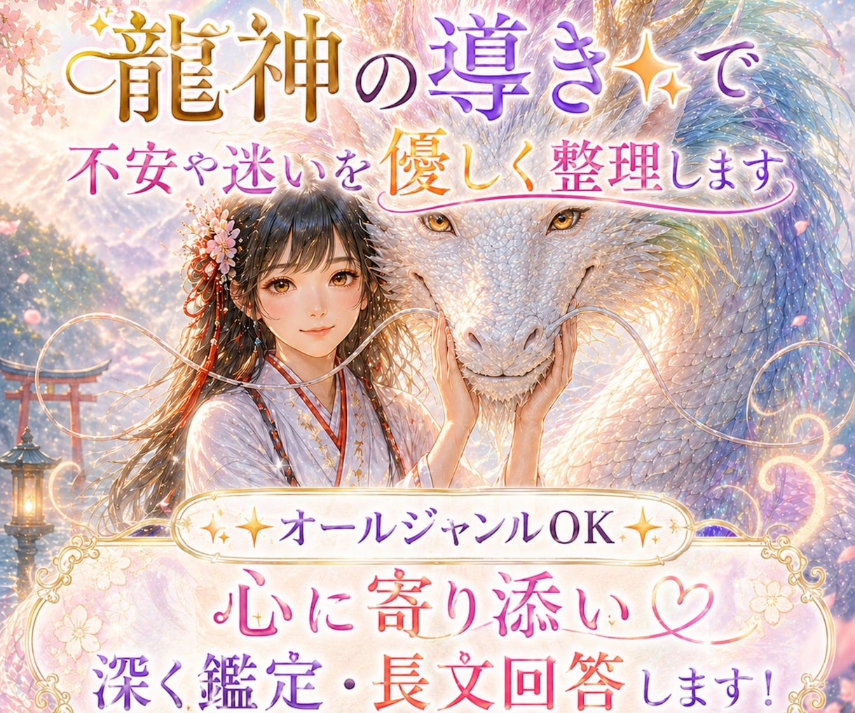 龍神の導き✨で不安や迷いを優しく整理します ✨オールジャンルOK✨心に寄り添い深く鑑定・長文回答します！ イメージ1