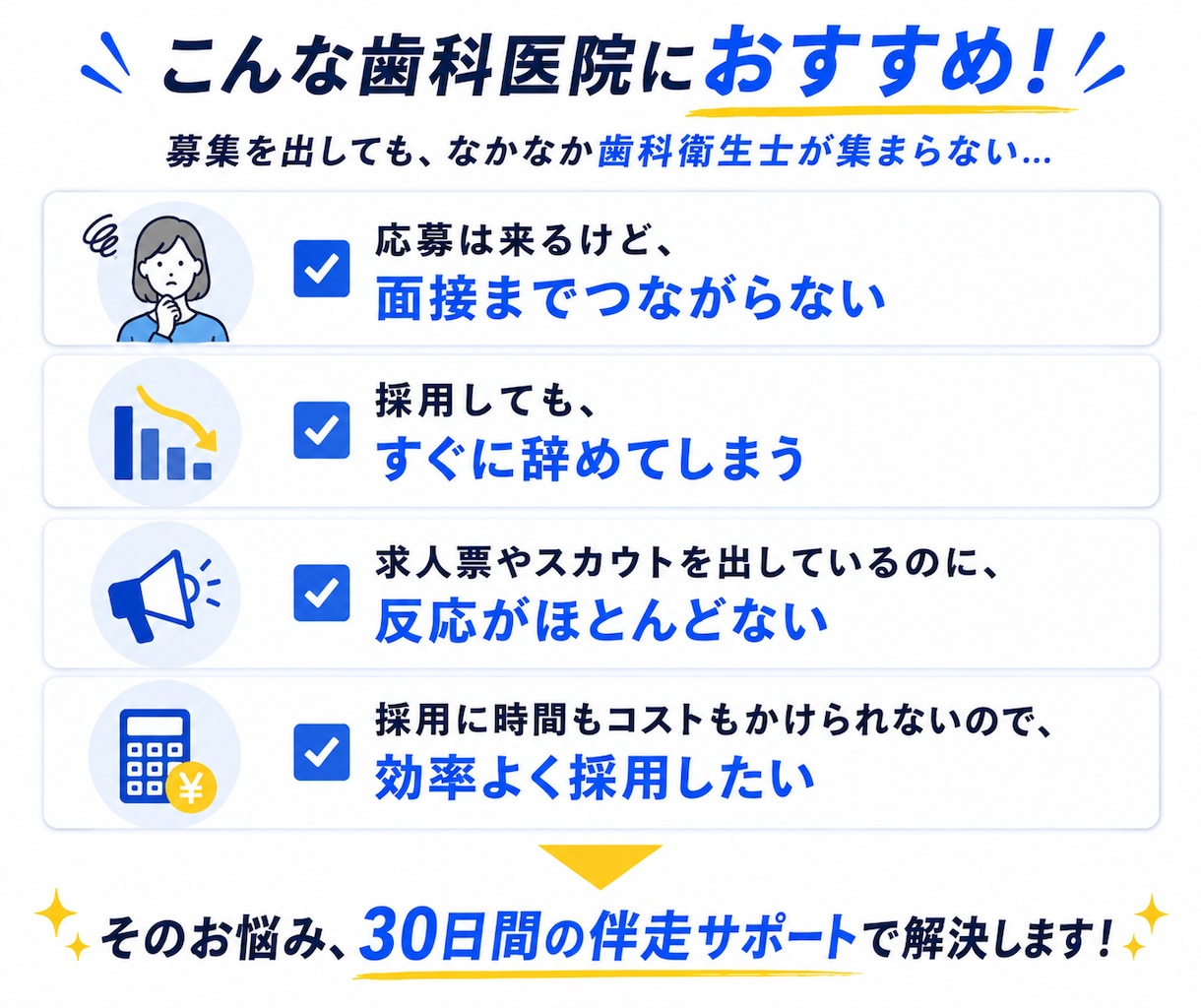 歯科衛生士◆応募が来ない採用を30日で改善します 求人票・媒体・競合を分析◆歯科医院の採用をまるごと改善 イメージ5