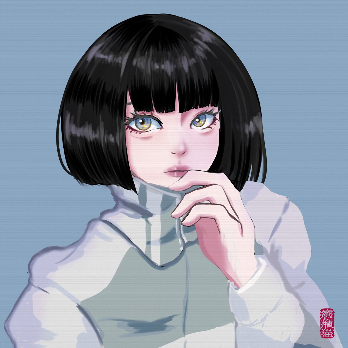 病みかわいい女の子のアイコン描きます アイコンに使える女の子のイラストを制作します。 イメージ2
