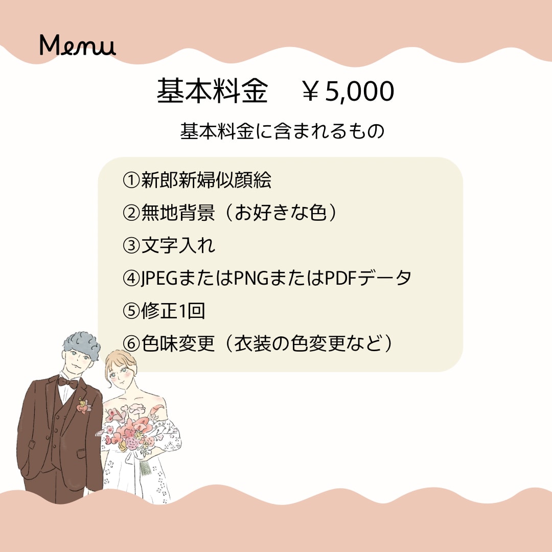 似顔絵イラストでウェルカムボード作ります メルヘンポップな世界に一つだけのイラスト作成します イメージ3