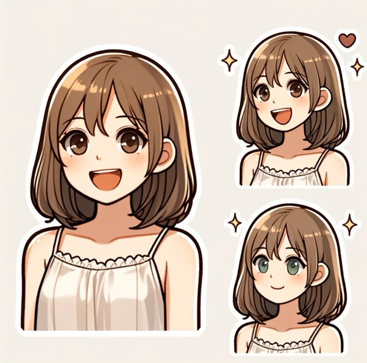 写真からLINEスタンプ風アイコンを作成ます 商用利用、二次利用可能です。ご自由にお使いください イメージ2