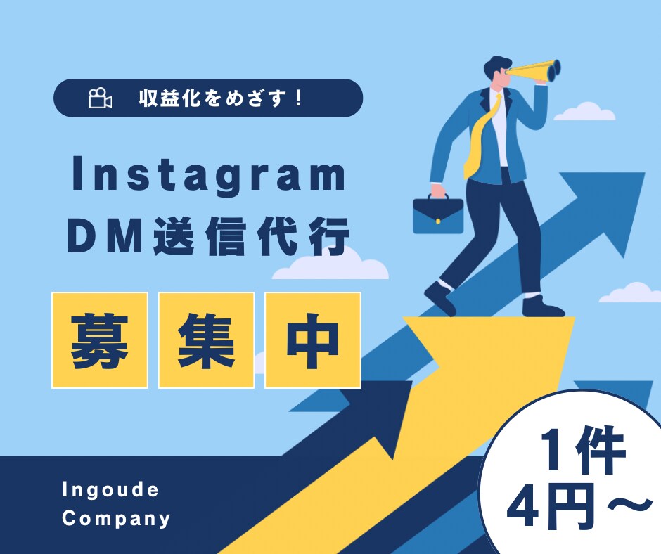 Instagramのdm送信いたします SNS運用のお手伝いをさせていただきます / 1件4円〜 イメージ1