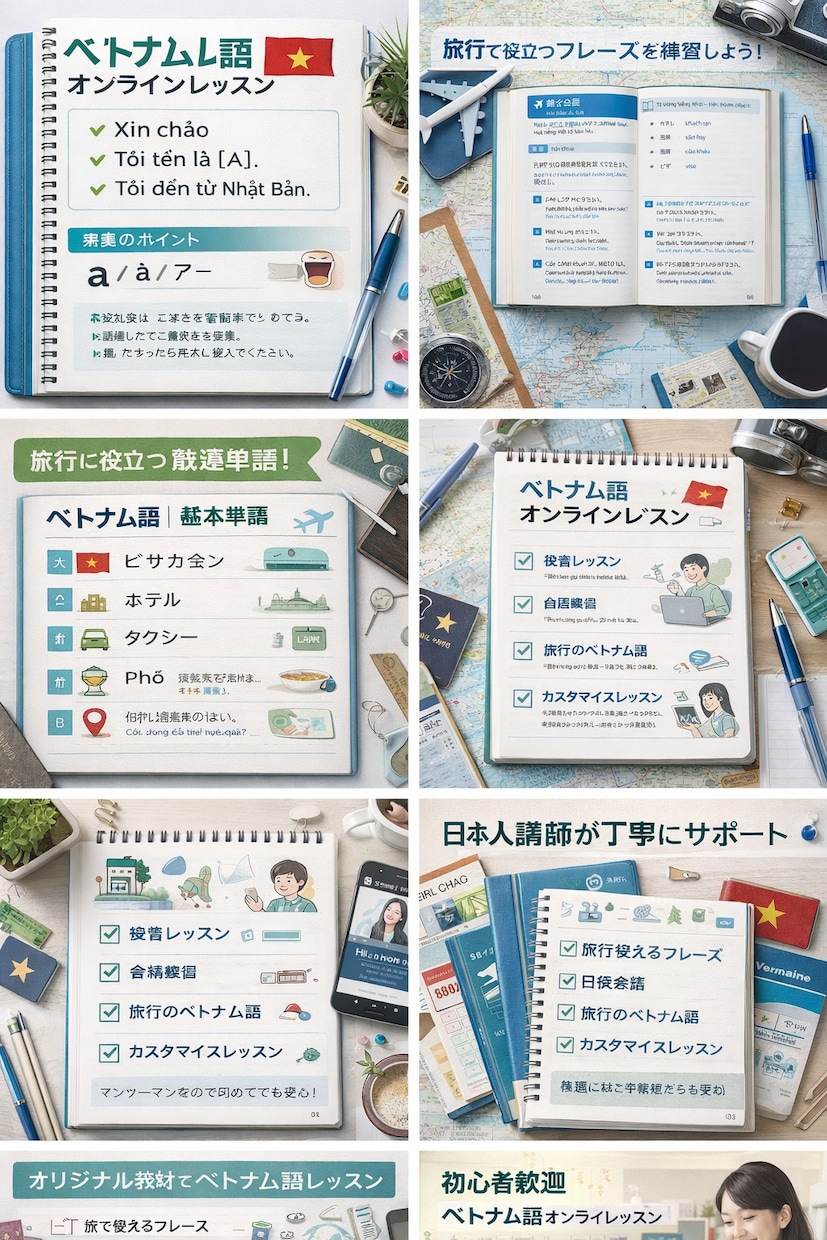 旅行で使えるベトナム語会話レッスンます 初心者OK｜現地でそのまま使える表現中心 イメージ2