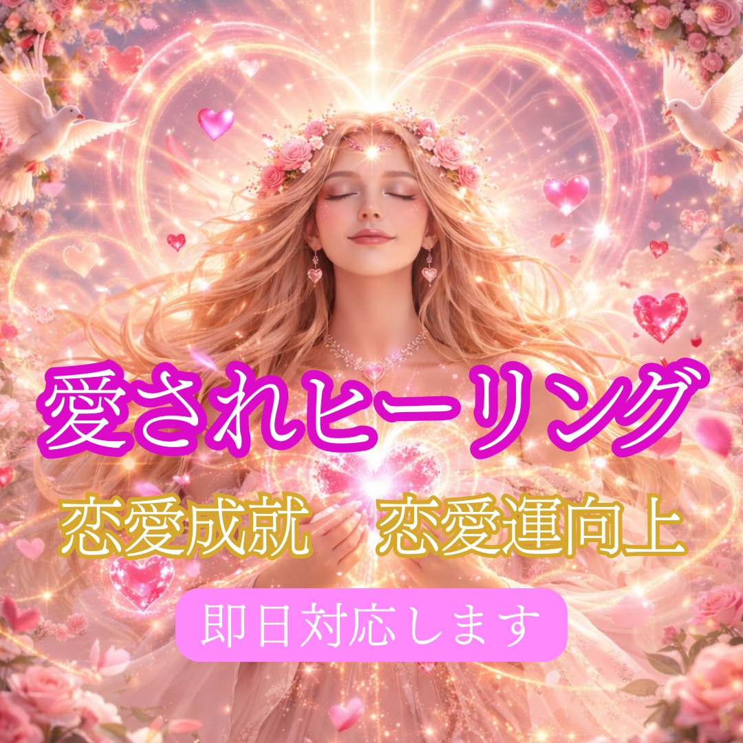 愛されヒーリング｜恋愛モテ波動・魅力アップします 引き寄せ・縁結び・恋愛成就｜白魔術で愛され体質へ イメージ1