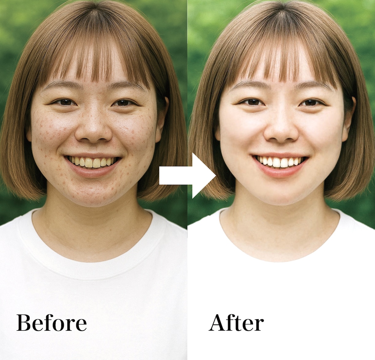 人物写真レタッチ【ナチュラル上品仕上げ】承ります 丁寧なレタッチで、加工感のない自然で綺麗な写真にします。 イメージ1