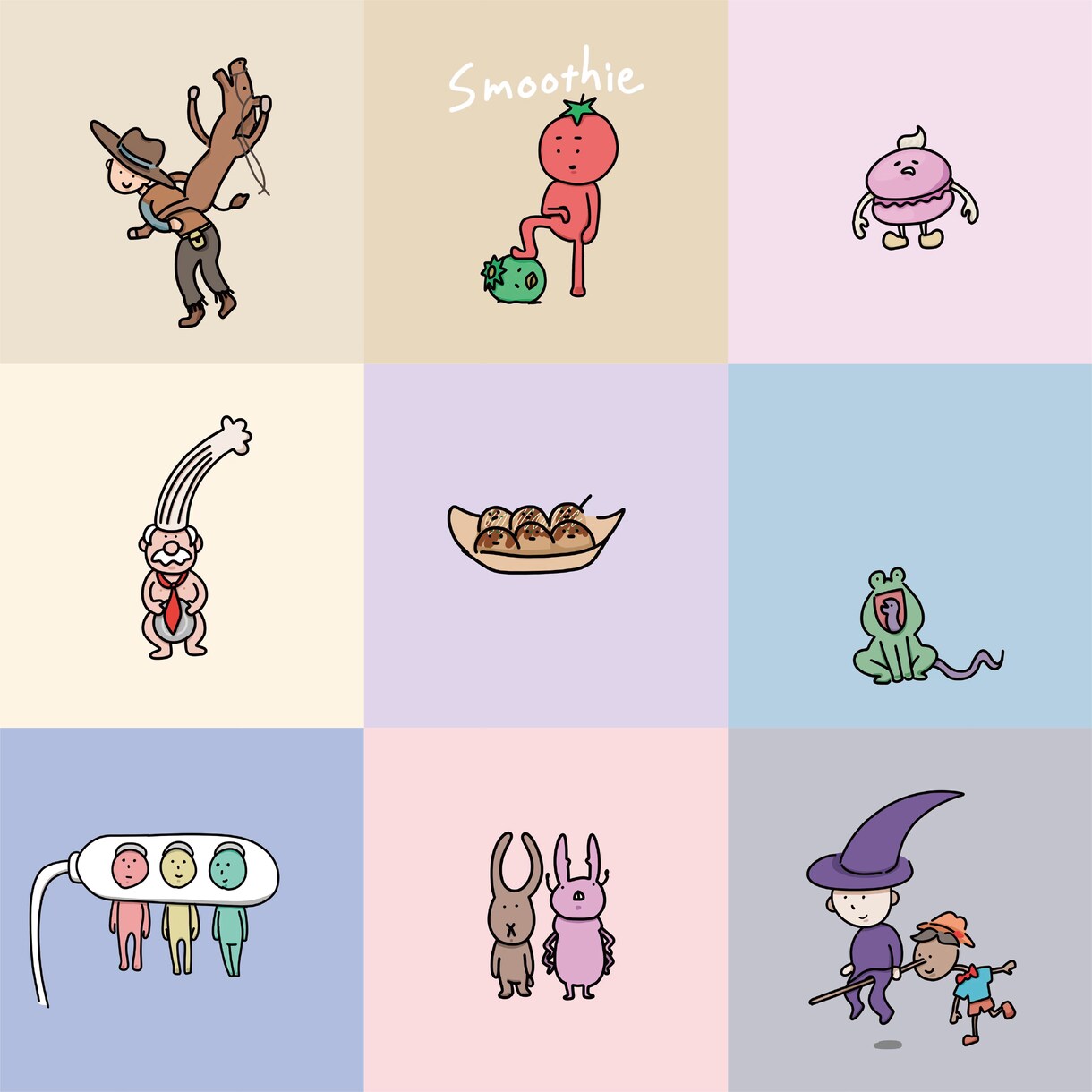 シュールで可愛い癖になるイラスト制作します ゆるゆるかわいいを描きます！商用利用可！ イメージ2