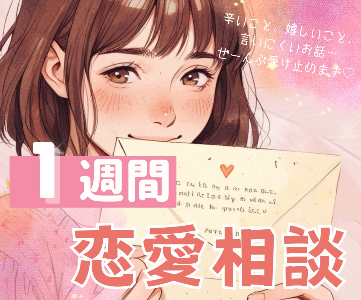 １週間気軽にチャット✉そのお悩みに寄り添います 電話じゃないからリラックスして相談できる イメージ1