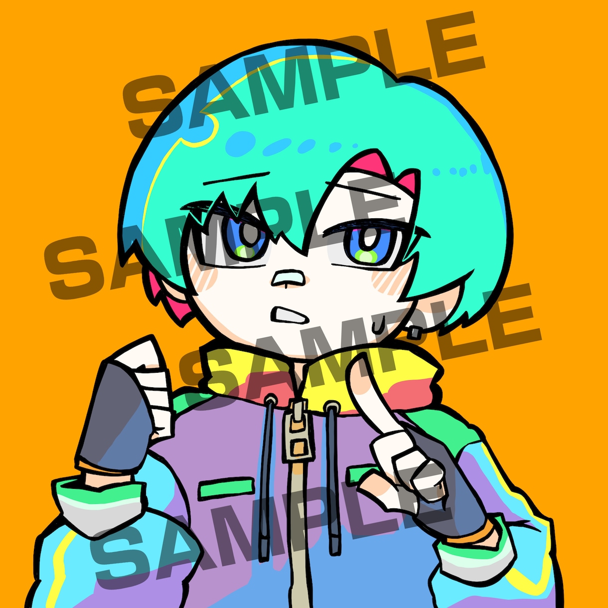 商用利用OK！アイコン用のかわいいイラスト描きます パキッとした線＋かわいい絵柄！ イメージ1