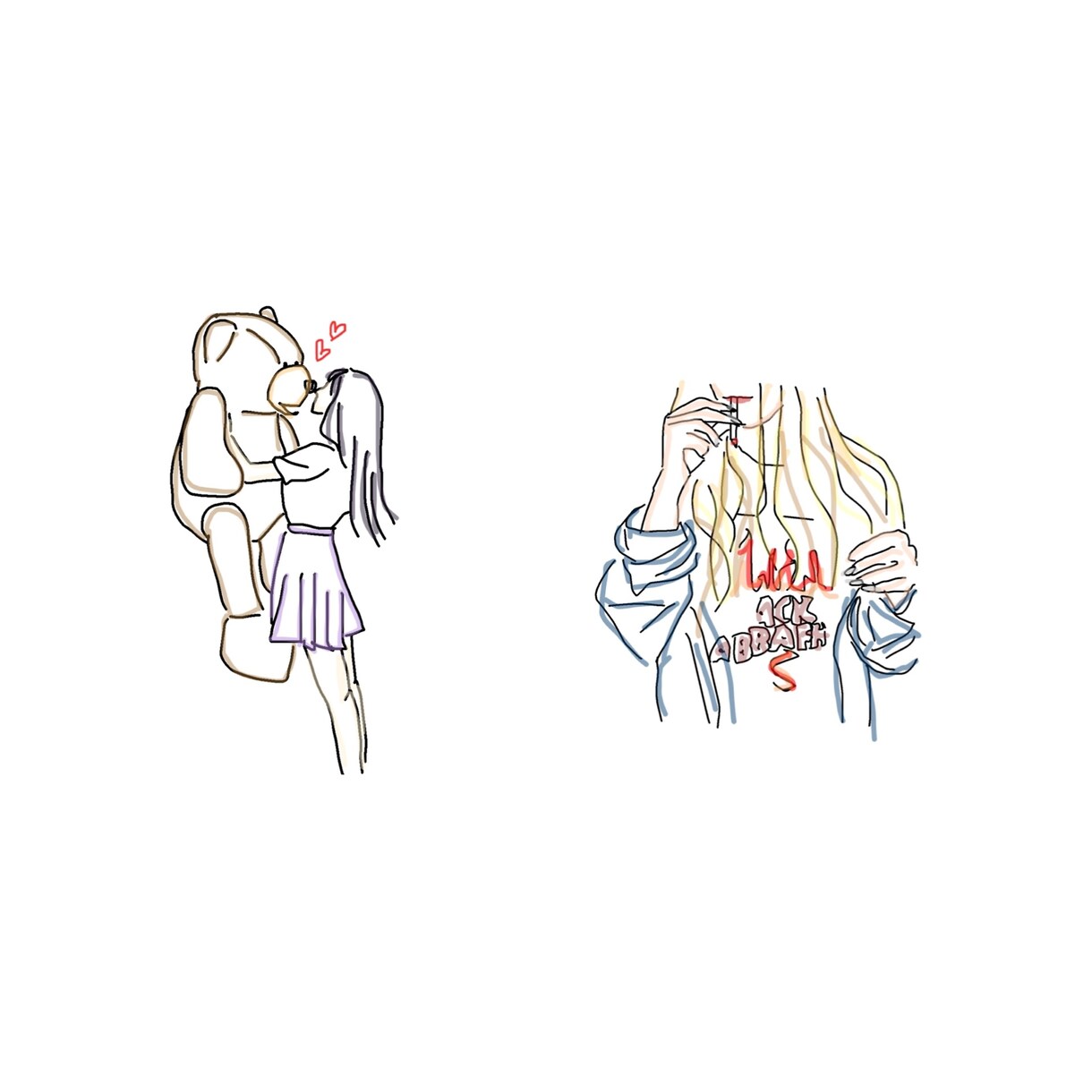 カラフルな線画お描き致します 最高の瞬間を鮮やかお残し致します!! イメージ2