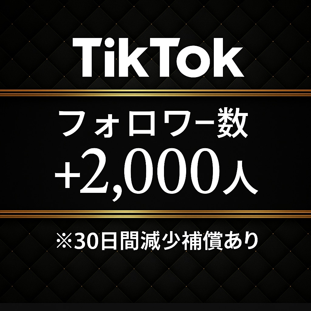 2000人 TikTok　フォロワー増加します TikTokフォロワー宣伝します！！ イメージ1