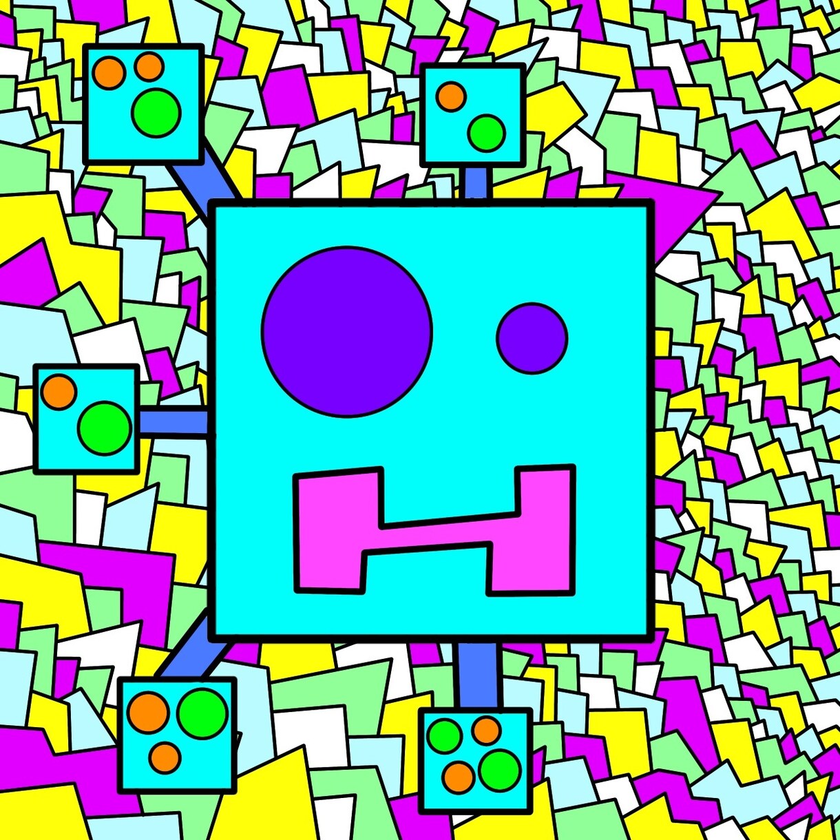SNS向けの抽象的画アイコンを作成します 抽象的なイラストを作成します。服やアイコンのデザインに！ イメージ4
