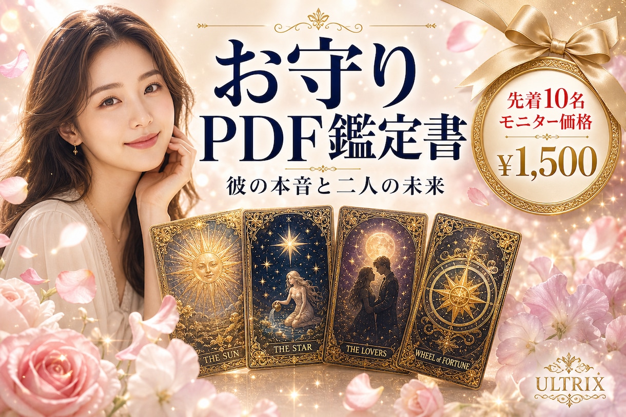 お守りPDF鑑定書｜彼の本音と未来を読み解きます 読み返せるお守り鑑定書PDF│ヘキサグラムで本音を本格鑑定 イメージ1
