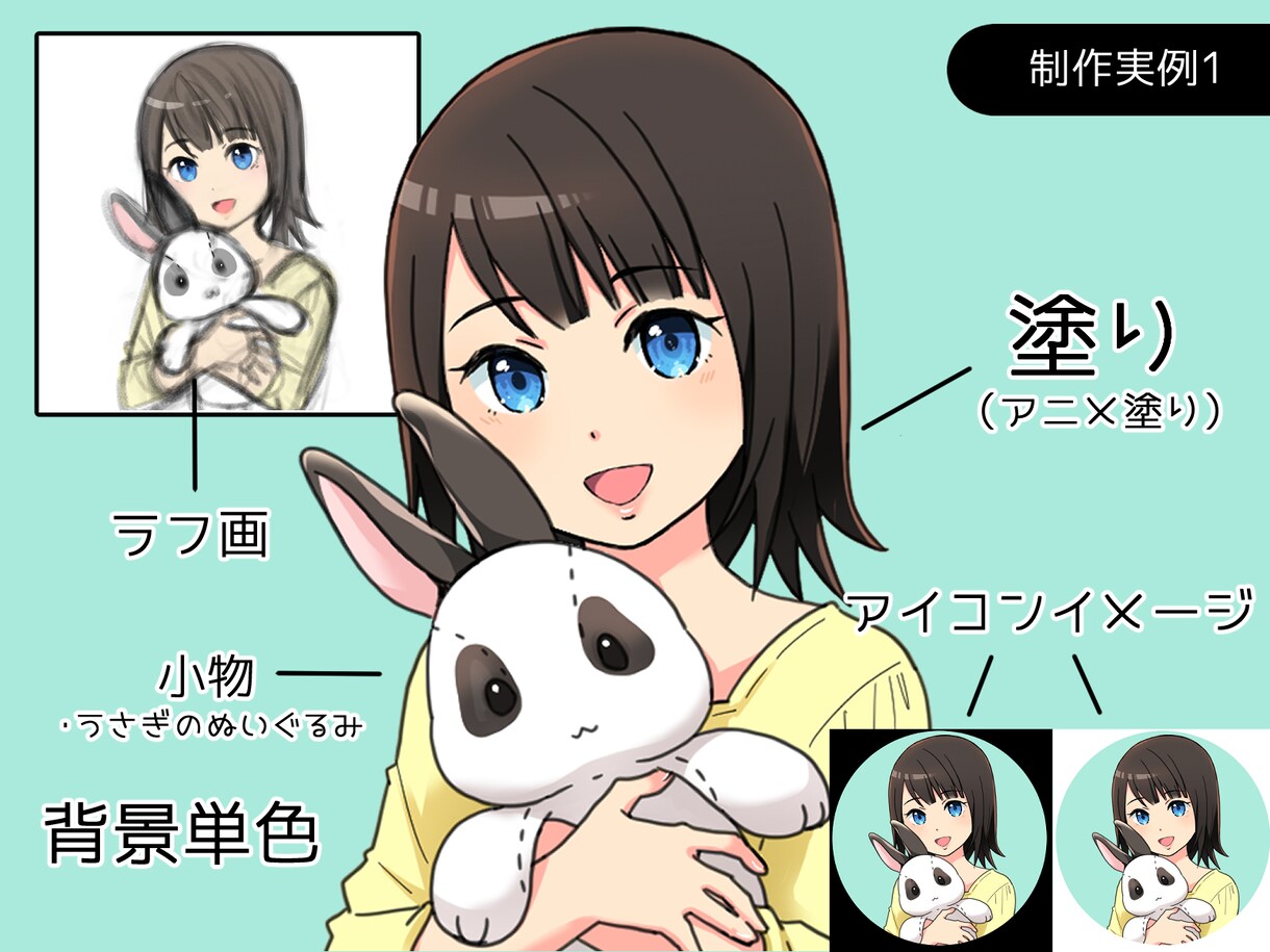 アニメ系のアイコンイラスト制作します TwitterなどSNS用にいかがでしょうか イメージ8