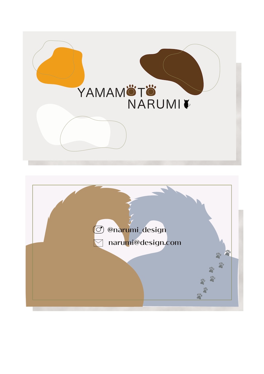名刺作ってます 水彩を用いながらおしゃれから可愛いまで イメージ2