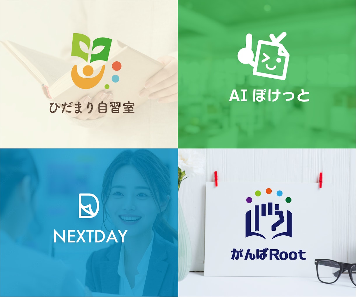 覚えてもらいやすく事業展開を見据えたロゴ作ります 名刺・看板・チラシなどど幅広く活用できるAIデータ込でご提案 イメージ3
