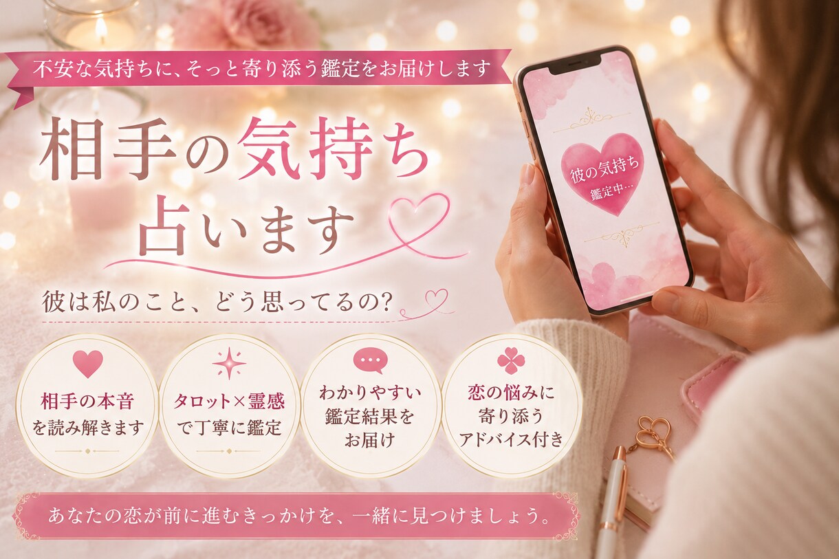 お相手の本音と今の気持ちを鑑定します 恋愛相談実績多数｜タロットで深く読み解きます イメージ1