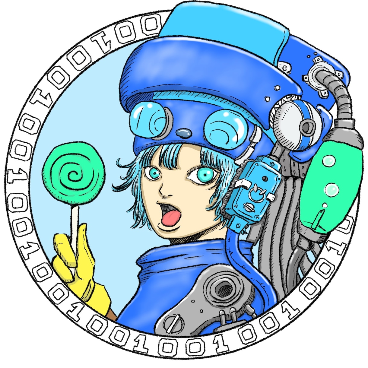 メカチックなSNS用アイコンを作ります メカチックな帽子を被ったキャラクターを作成いたします♪ イメージ5
