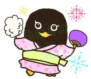 sns等で使えるペンギンのアイコンを1枚販売します ペンギン好きな方に！可愛い動物が夏祭りを楽しむアイコンです イメージ1