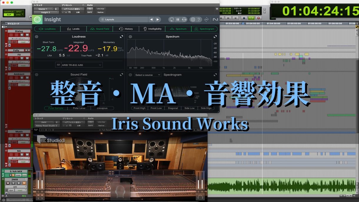 MA／整音・音響効果を行います 映像作品の音声を高品位に仕上げます！ イメージ1