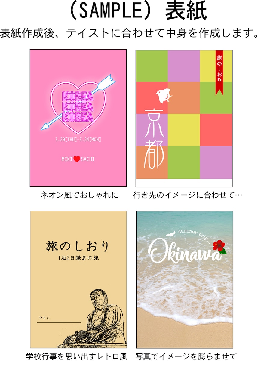 ミニ旅のしおり作ります 旅の記念に！アナログ感が楽しい旅のしおり イメージ2
