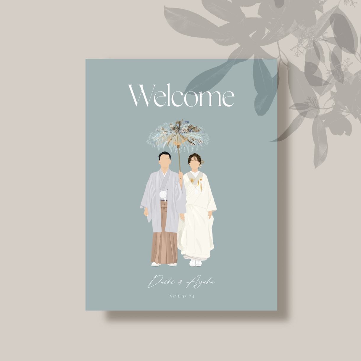 結婚式ウェルカムボード| 韓国風イラスト作成します ウェルカムボード・結婚式アイテム・記念日にも イメージ3