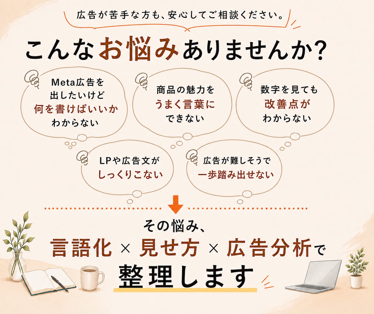 Meta広告の“伝わる広告”作りをサポートします 編集者25年｜言葉×訴求整理×広告分析でクリエイティブ改善！ イメージ2